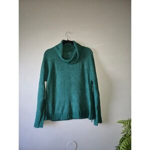 Lou & Grey Teal Cowl Neck Knit Sweater | Size Small